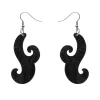 Nouveau Ripple Glitter Resin Drop Earrings - Black^Erstwilder Clearance