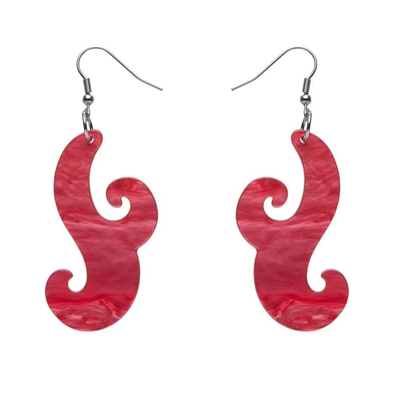 Nouveau Ripple Resin Drop Earrings - Pink^Erstwilder Outlet