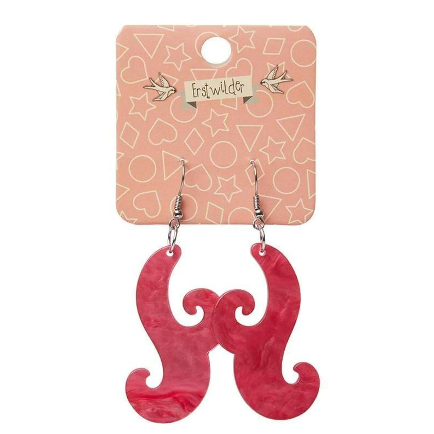 Nouveau Ripple Resin Drop Earrings - Pink^Erstwilder Outlet
