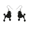 Poodle Glitter Hook Drop Earrings - Black^Erstwilder Sale