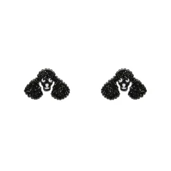 Poodle Glitter Stud Earrings - Black^Erstwilder Discount