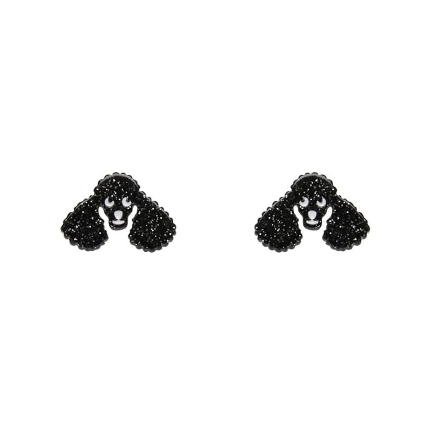 Poodle Glitter Stud Earrings - Black^Erstwilder Discount