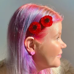 Poppy Field Hair Clips Set - 2 Piece^Erstwilder Outlet