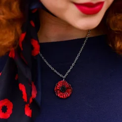 Poppy Field Mini Pendant Necklace^Erstwilder Sale