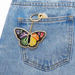 Prince Of Pride Butterfly Enamel Key Ring^Erstwilder Best