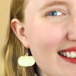Pumpkin Mirror Drop Earrings - Gold^Erstwilder Hot
