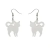 Pussy Cat Bubble Resin Drop Earrings - White^Erstwilder