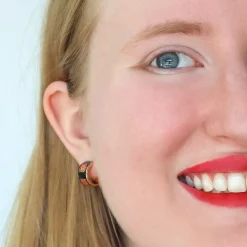 Remembrance Poppy Enamel Huggie Earrings^Erstwilder Hot