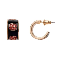 Remembrance Poppy Enamel Huggie Earrings^Erstwilder Hot
