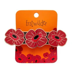 Remembrance Poppy Enamel Hair Barrette^Erstwilder Discount