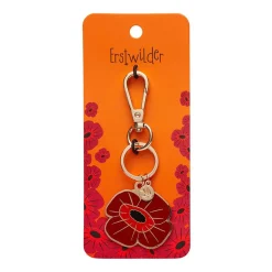 Remembrance Poppy Enamel Key Ring^Erstwilder Sale