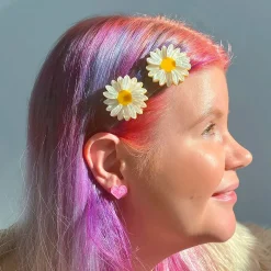 She Loves Me Daisy Hair Clips Set - 2 Piece^Erstwilder Hot