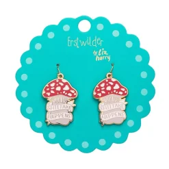 Shiitake Happens Enamel Drop Earrings^Erstwilder Clearance