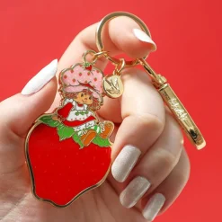 Sitting On A Strawberry Enamel Key Ring^Erstwilder Best