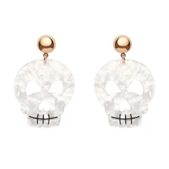 Skull Ripple Statement Earrings - White^Erstwilder Hot