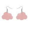 Solid Cloud Glitter Resin Drop Earrings - Pink^Erstwilder Hot