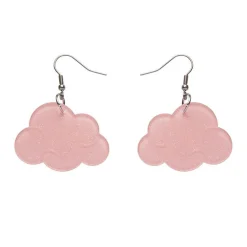 Solid Cloud Glitter Resin Drop Earrings - Pink^Erstwilder Hot