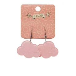 Solid Cloud Glitter Resin Drop Earrings - Pink^Erstwilder Hot