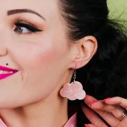 Solid Cloud Solid Glitter Resin Drop Earrings - Pink^Erstwilder Best