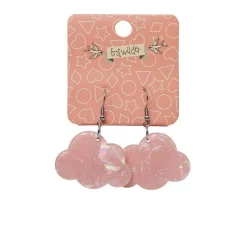 Solid Cloud Solid Glitter Resin Drop Earrings - Pink^Erstwilder Best