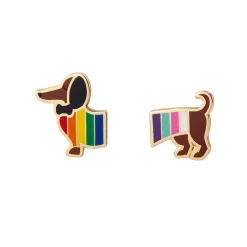 Spiffy The Supportive Dog Enamel Earrings^Erstwilder New