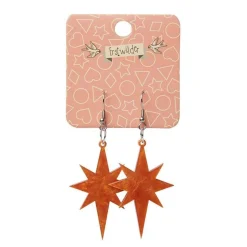Starburst Ripple Resin Drop Earrings - Orange^Erstwilder New