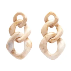 Statement Marble Chain Earrings - Cream^Erstwilder Hot