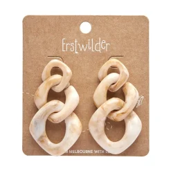 Statement Marble Chain Earrings - Cream^Erstwilder Hot