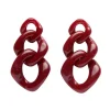Statement Marble Chain Earrings - Ruby Red^Erstwilder Clearance