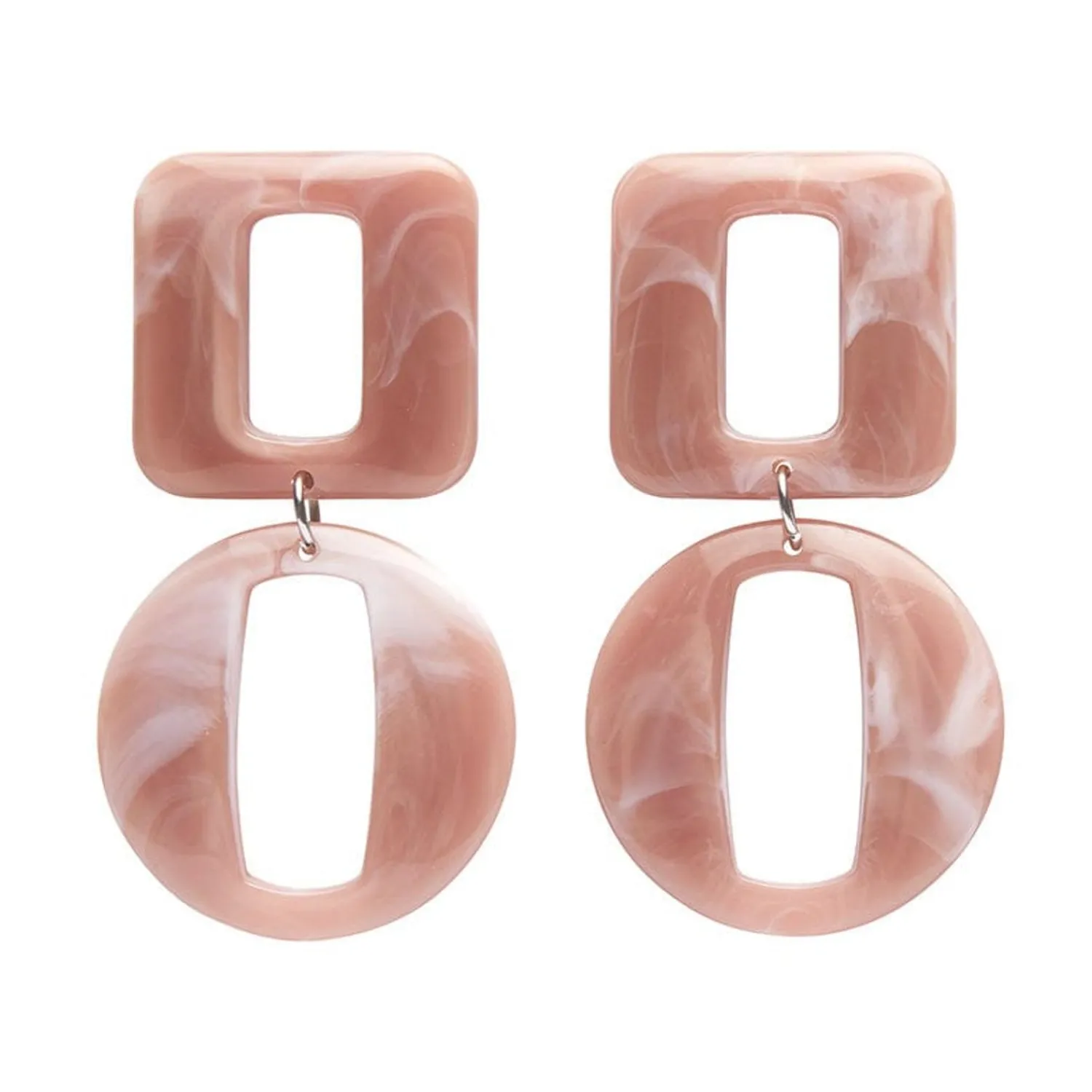 Statement Marble Chunky Drop Earrings - Pink^Erstwilder Discount