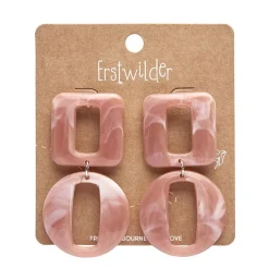 Statement Marble Chunky Drop Earrings - Pink^Erstwilder Discount