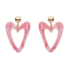 Statement Marble Resin Heart Drop Earrings - Pink^Erstwilder Best