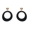 Statement Ripple Resin Circle Drop Earrings - Black^Erstwilder Best