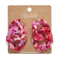 Statement Tort Chunky Chain Earrings - Pink^Erstwilder New