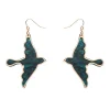 Swallow Ripple Glitter Resin Drop Earrings - Green^Erstwilder Sale