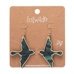 Swallow Ripple Glitter Resin Drop Earrings - Green^Erstwilder Sale