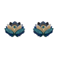 The Blue Lotus Stud Earrings^Erstwilder Hot