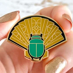 The Heart Of Egypt Scarab Enamel Pin^Erstwilder Discount