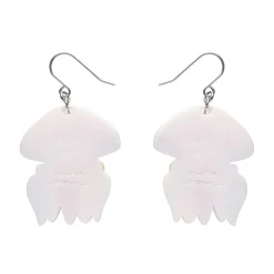 The Whimsical White Spotted Jellyfish Drop Earrings^Erstwilder Hot