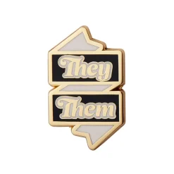 They/Them Pronoun Enamel Pin^Erstwilder Best
