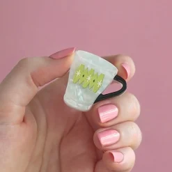Wake Up And Smell The Coffee Mini Brooch^Erstwilder New