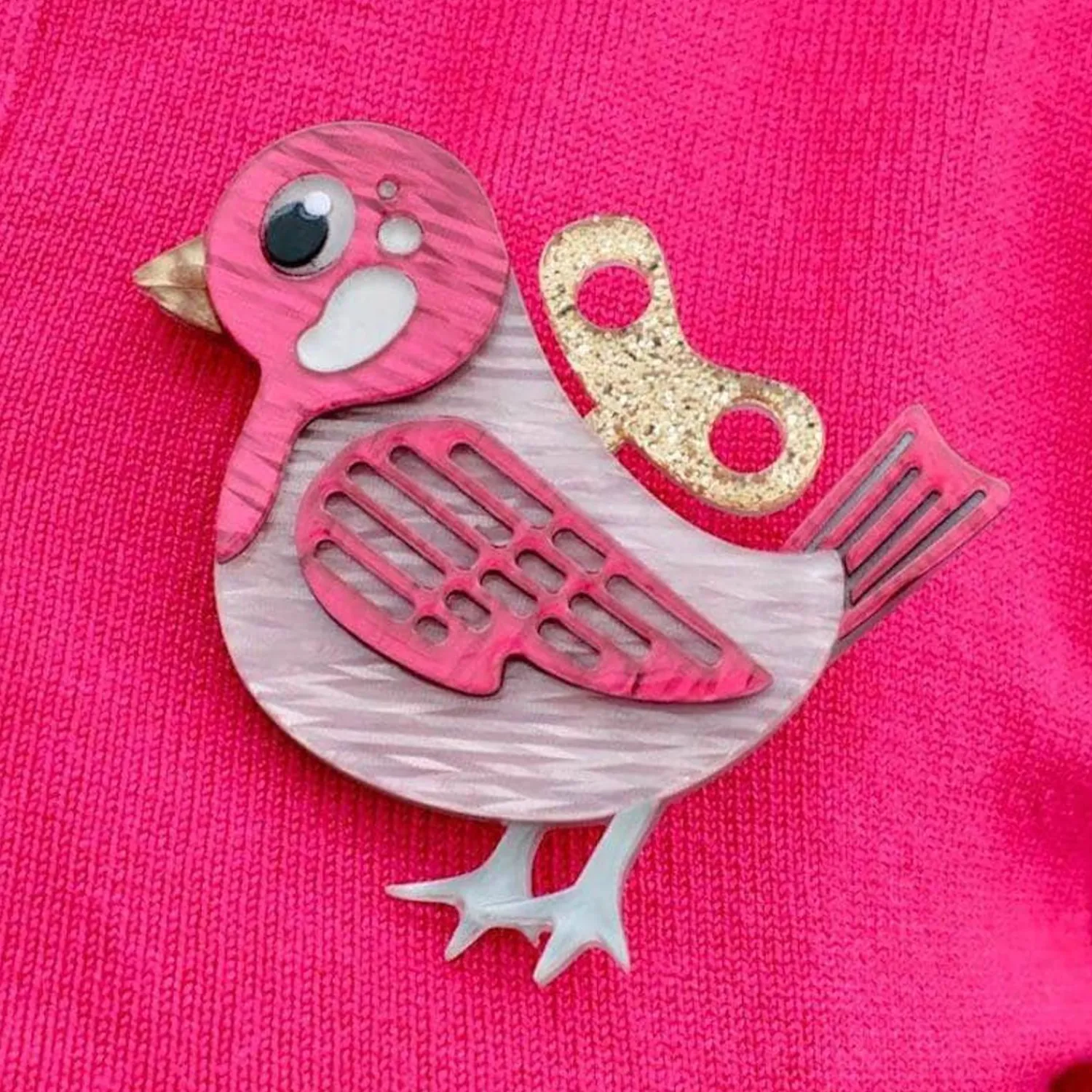 Wind-Up Whimsy Brooch^Erstwilder Sale