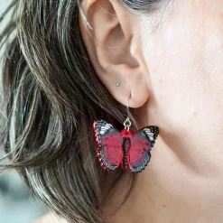 Wings Laced In Red Earrings^Erstwilder New