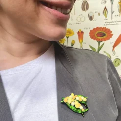 Woven Wattle Mini Brooch^Erstwilder Online