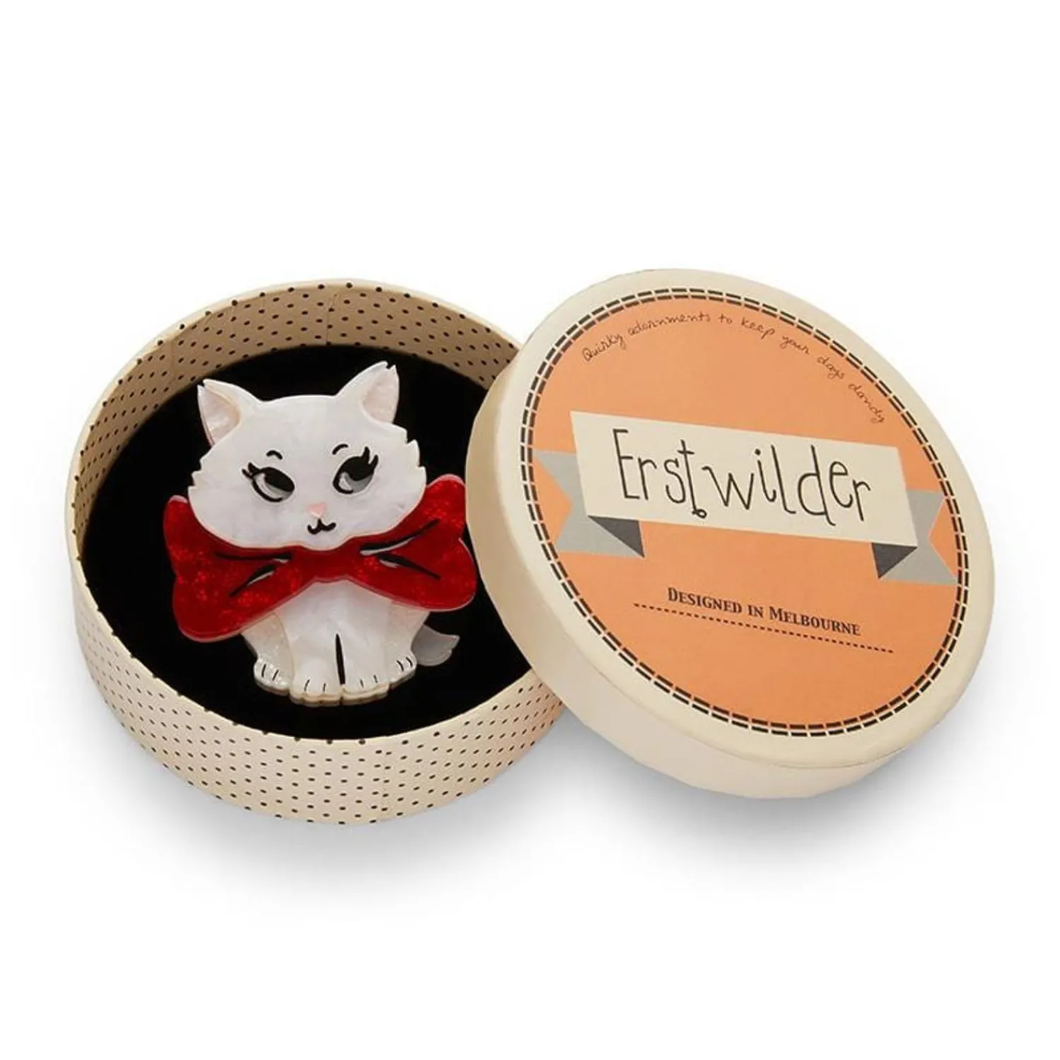 Wrapped Up In Love Kitten Brooch^Erstwilder Clearance