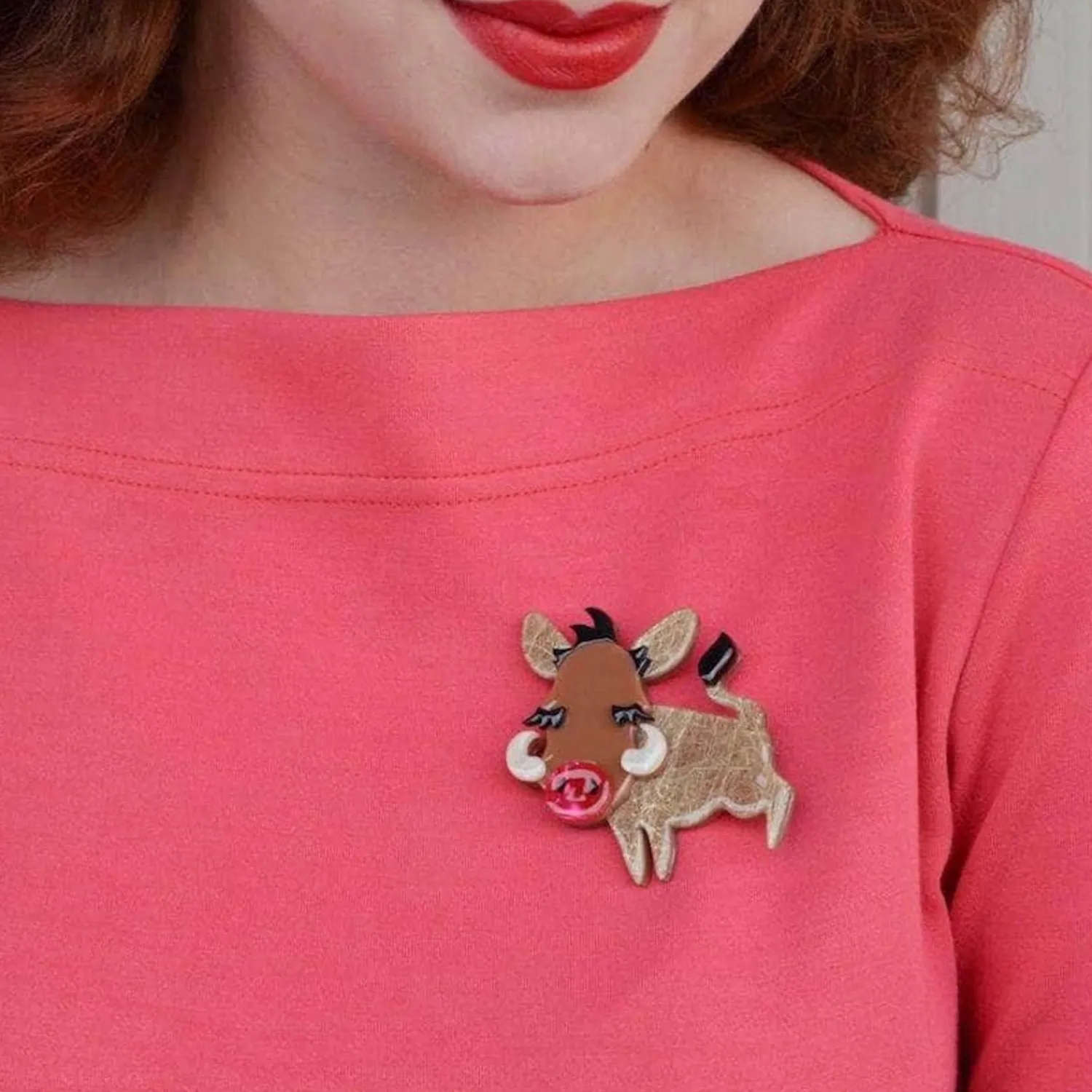 Young Warthog Brooch^Erstwilder Outlet