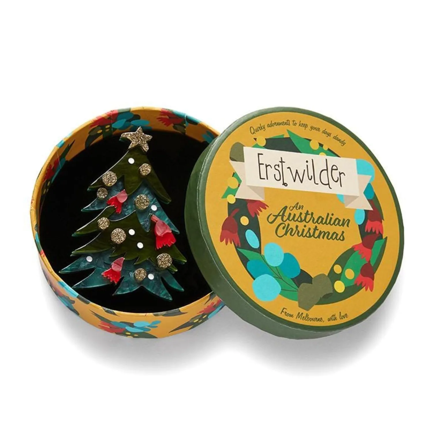 Yuletide Timber Brooch^Erstwilder Hot