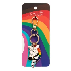 Zelda The Zestful Zebra Enamel Key Ring^Erstwilder Sale